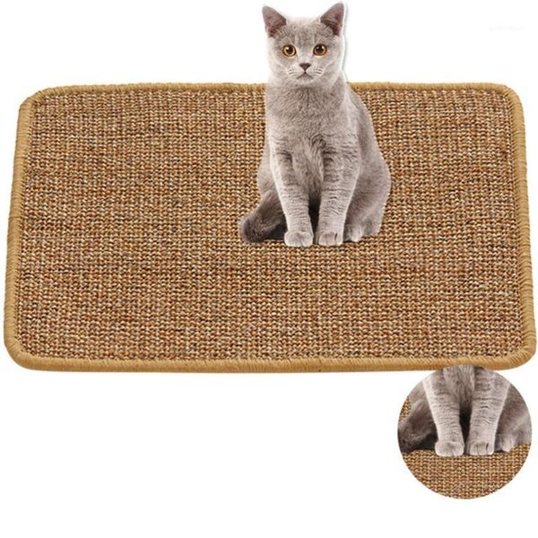 

cat beds & furniture 30x40cm durable sisal grinding claw mat funny scratcher pet supplies sofa table protector1