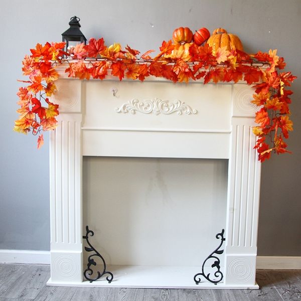 

ghkub 1.7m christmas cane decorations vine leaf bar bar pendant wall pendant maple window mall halloween wreath mmzry