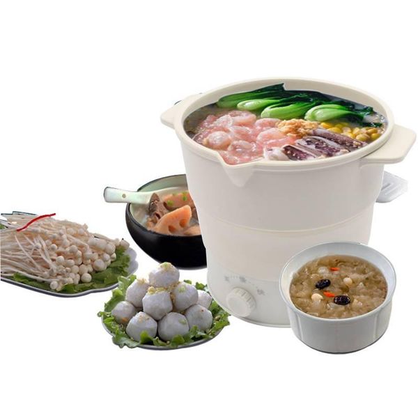 

electric skillets folding silicone pot multifunction cooker heating kettle water boiler stew soup noodle