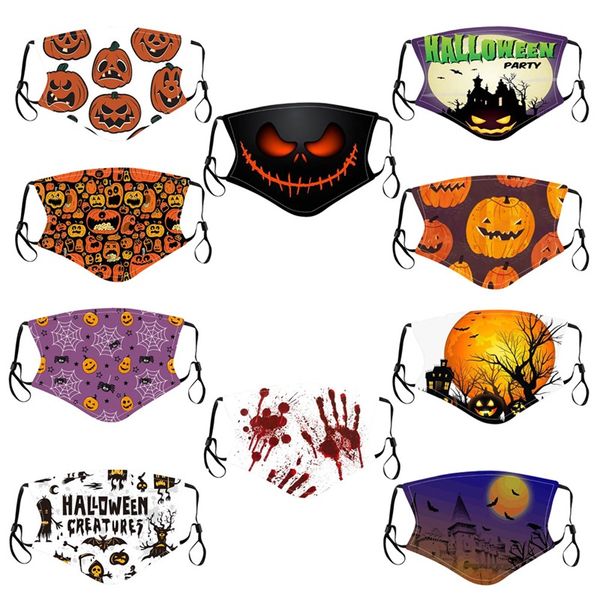

halloween cartoon printing mouth masks pluggable pm2.5 filter washable dustproof kids fashion face mask 4 28nxa j2