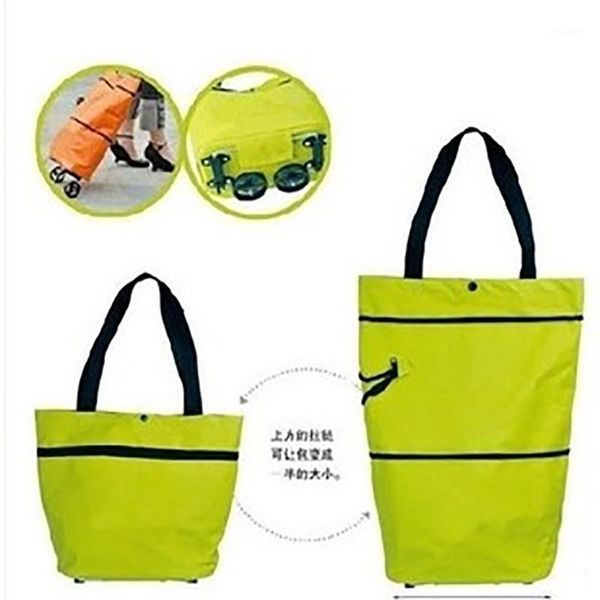 

car organizer folding tug bag shopping cart luggage trolley portable shopping1