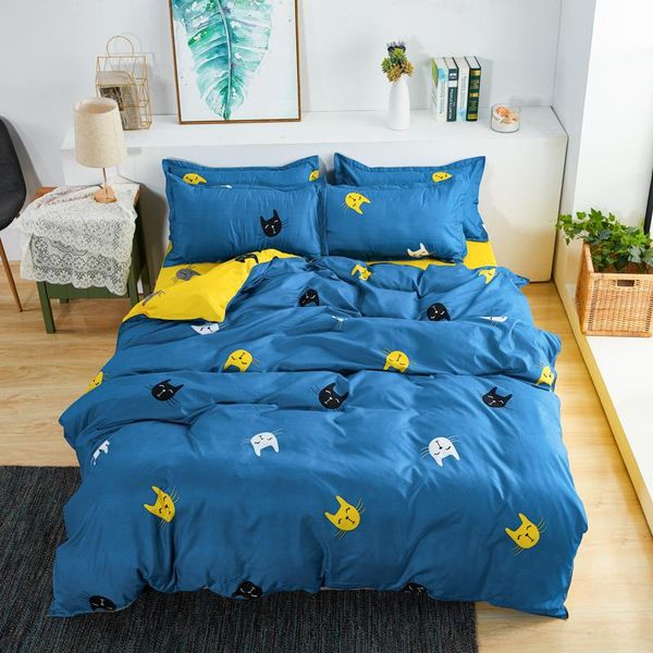

bedding sets set duvet cover korean bed sheet + pillowcase avocado fish linen