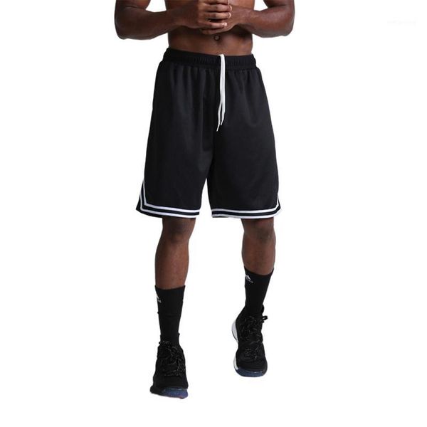 

fitness bodybuilding short pants summer thin male basketball stripe training casual shorts running sport shorts men gym1, White;black