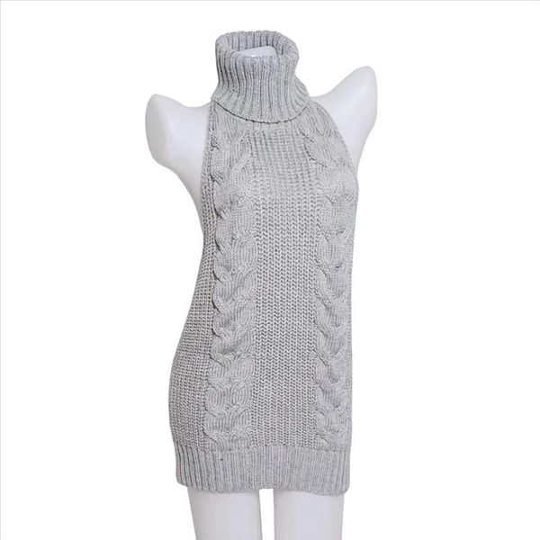 

japanes knitted backless women sweaters and pullovers 2021 summer turtleneck sleeveless long virgin killer sweater, White;black