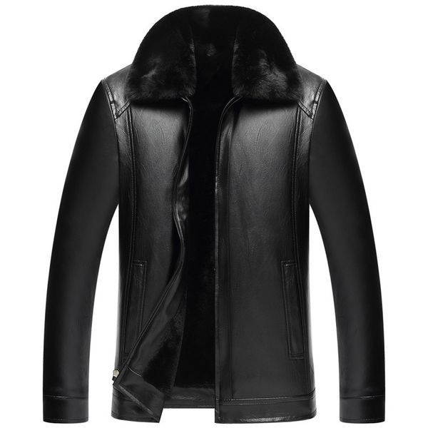 

fashion original leather sheepskin coat warm jacket men