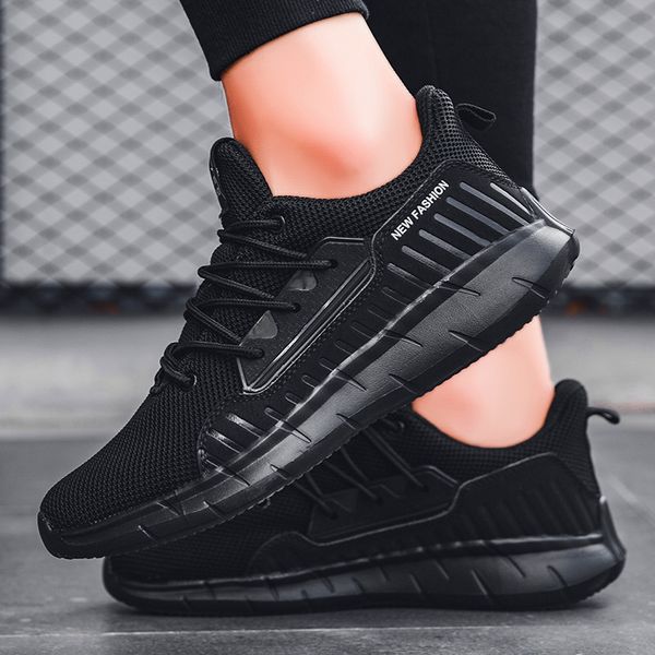 

men's luxury trainers high-quality running shoes crochet great size sports ultra-light elastic shoesmen's shoes;, Black;brown