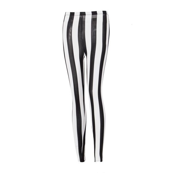 

women's black and white zebra print fashion fitness leggings vertical stripe pants for women trousers long new