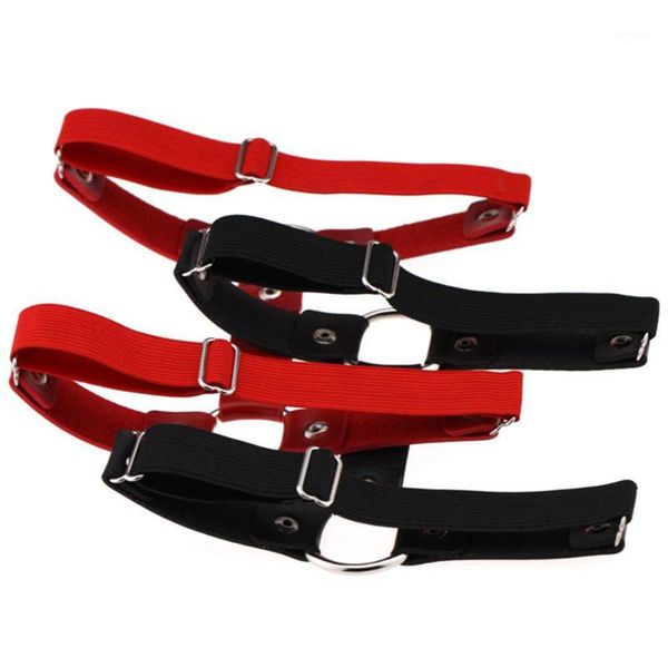 

harajuku style studded punk pu leather garter belts women punk leather garters leg ring harness gifts adjustable size1, Black;white
