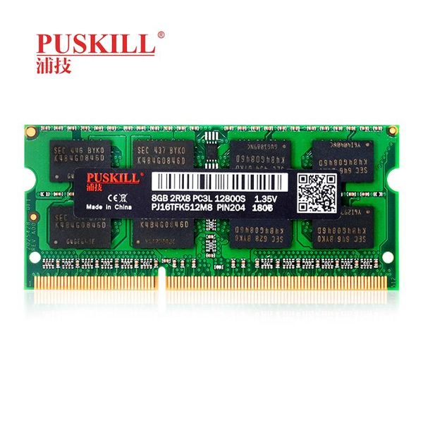 

rams puskill sodimm ddr3l 2gb 4gb 8gb 10600 1333 12800 1600 for lapram