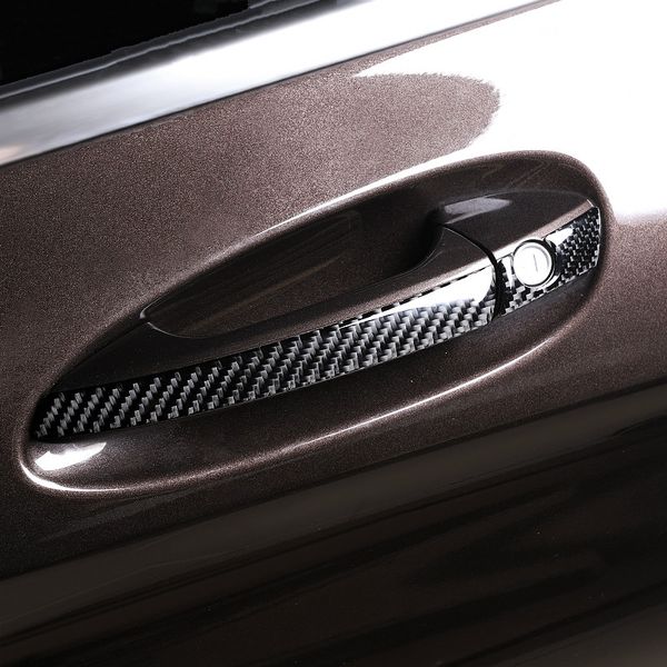 

car exterior carbon fiber door handle control car stickers for mercedes a class (2013-2018) cla (2013-2018) gla (2015-2016)