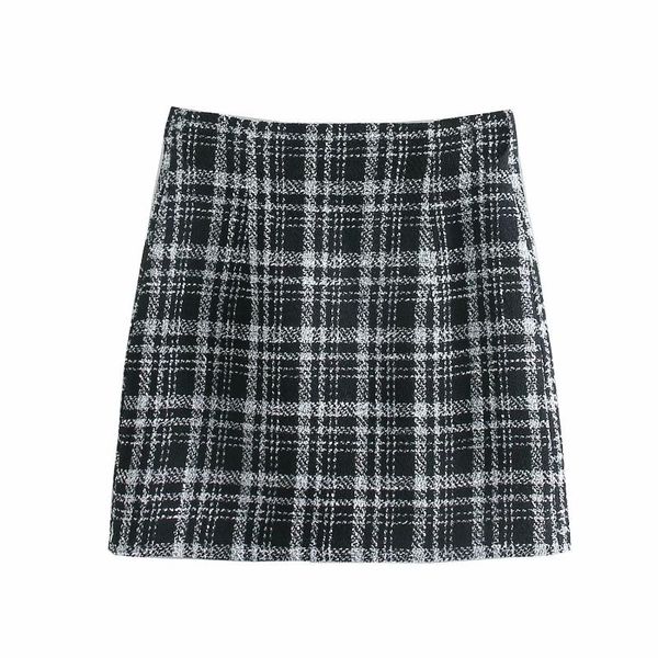 

1650 autumn european and american women's new texture mini skirt, Black