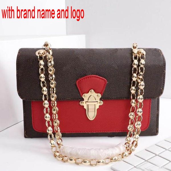 

design new chain women 2019 messenger bag victoire shoulder bag genuine leather pathcwork two-tone crossbody bags flap handbag qynf 4ihpg