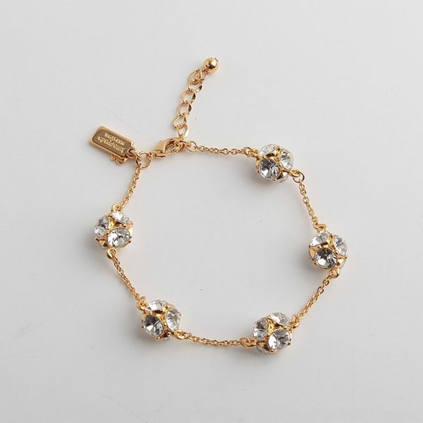 

39csm u.slightminority national bracelet cutting flash to multi faceted braceletsuper zircon drill ball exquisite dribble multi drop bracele, Golden;silver