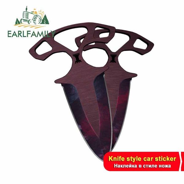 

earlfamily 13см x 11.5cm для csgo shadow кинжалы dopplera автомобилей наклейки кондиционер водонепроницаемый автомобиля ветровое стекло маги