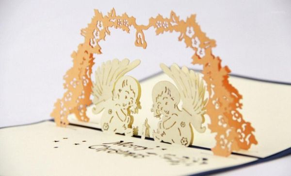 

greeting cards 3d christmas angles up card/christmas card1