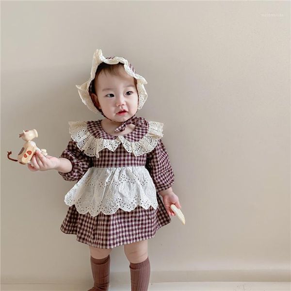 

girl's dresses year kids for girls plaid baby dress 1st wedding birthday party toddler princess clothes lace1, Red;yellow