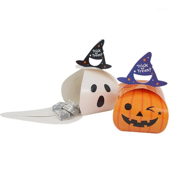 

gift wrap 10pcs halloween pumpkin candy box trick or treat paper kids party decoration all hallows' day hallowmas1