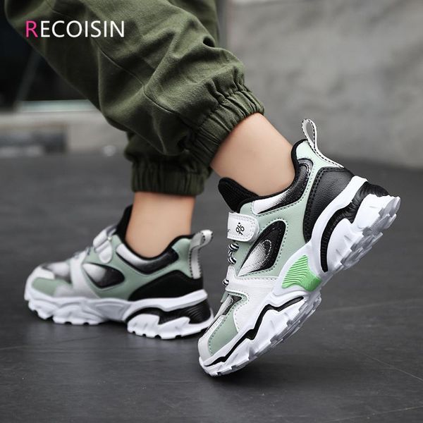

recoisin 2020 autumn chlidren shoes comfortable sports shoes for boys sneakers fashion casual running kids, Black