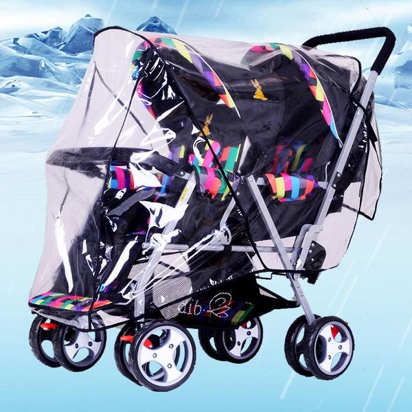 

universal twin stroller rain cover protects against wind and cold in winter