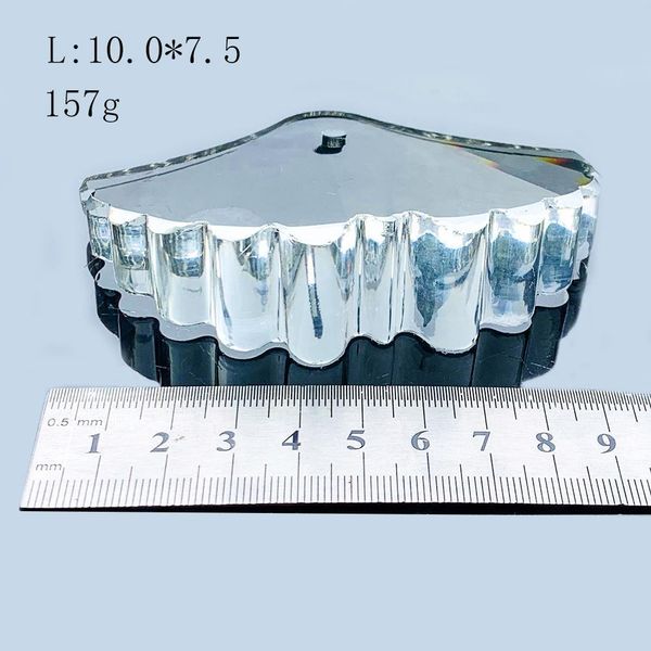 

100mm glass ginkgo biloba peacock tail crystals prism suncatcher for windows decor pendants chandelier parts wedding home decor h qylxrj