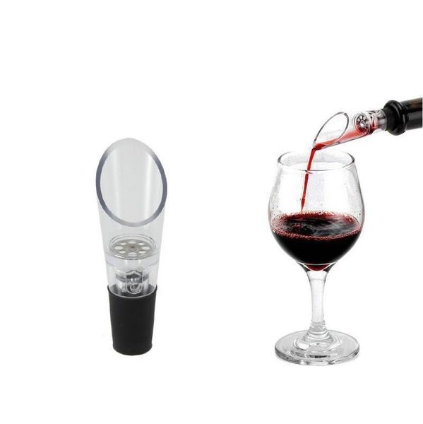 

plastic red wine aerators pour wine decanting aerating filter aerator pourer useful bar tools with opp packagi jllujp sinabag