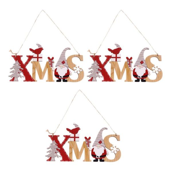 

3pcs christmas door hanging boards festive hanging sign board xmas decor for office