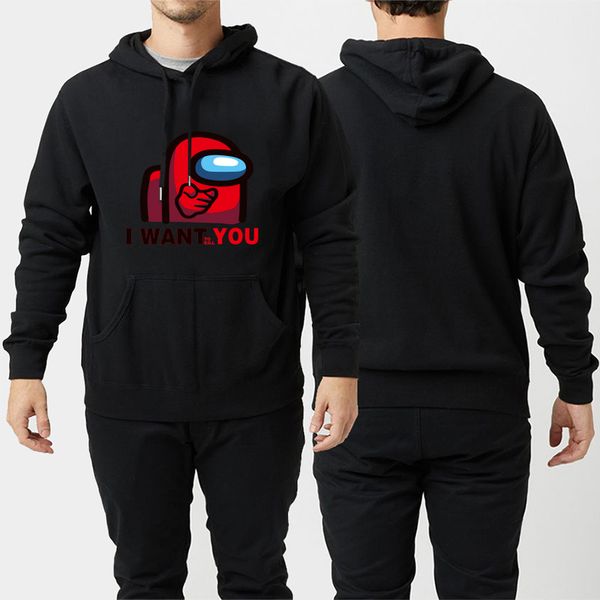 

2020 and sweatshirts us game hoodies fashion funny men cartoon among hoody size new anime streetwear children adults knufs, Black