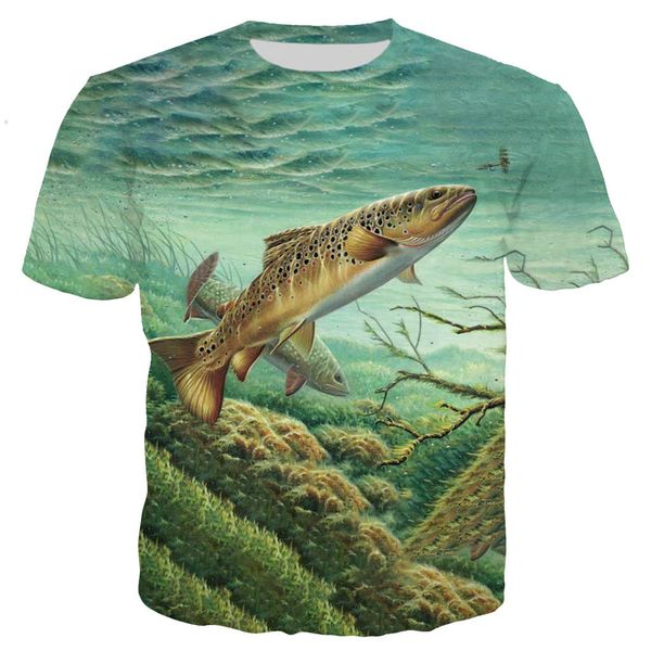 

new cool cool fishing 3d print shirts harajuku kawaii hippie men clothing