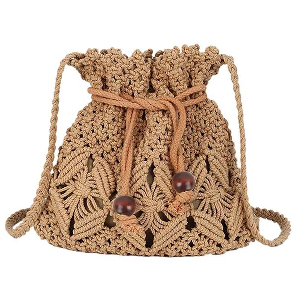 

abdb-женщины ведро сплетенный мешок соломы плечо сумка drawstring hobo бич дорожная сумка, crossbody lady маленькие сумки