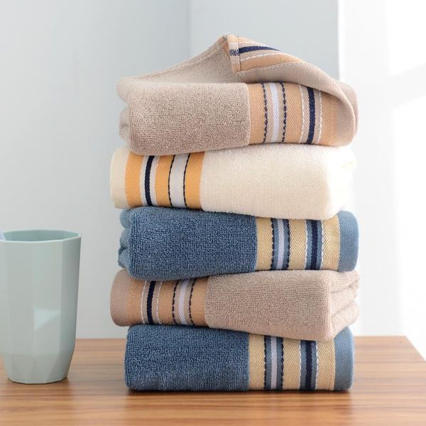 

towel 4 pieces stripe satin hand face soft terry yarn dyed absorbent cotton 75x34cm