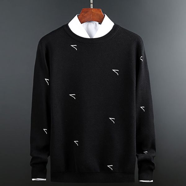 

2021 new mens autumn casual 100% cotton knitted solid color men slim sweaters long sleeve round collar male warm pullovers 7pep, White;black