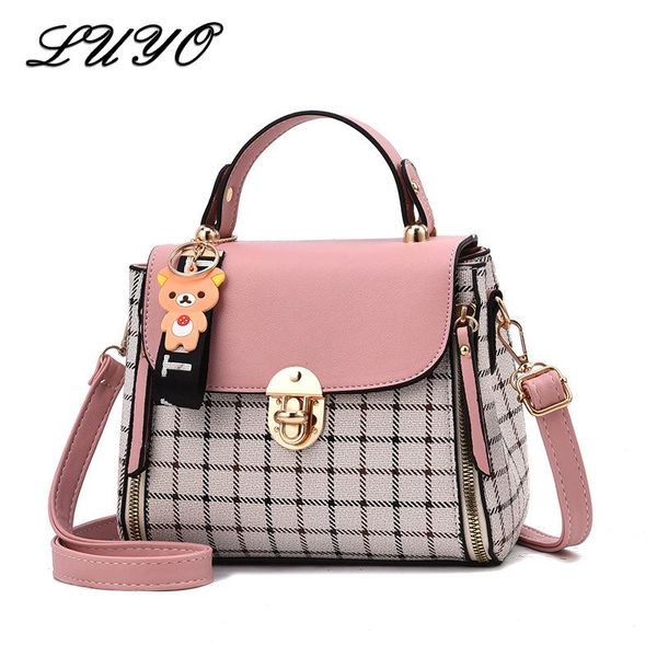 

2020 fashion plaid lady small luxury handbags women leather crossbody bags for female designer bolsa feminina clutch summer bag