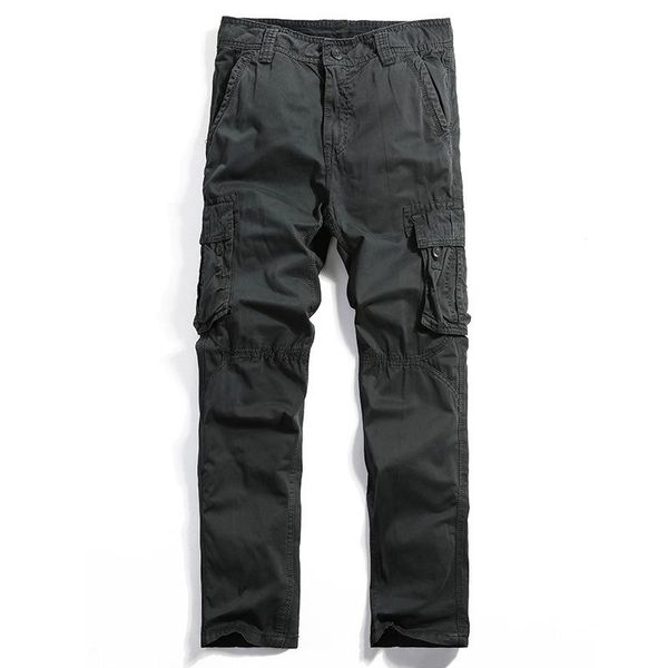 

new 2020 men's european and american loose casual pants cotton large size foreign trade overalls world war ii army pants german, Blue