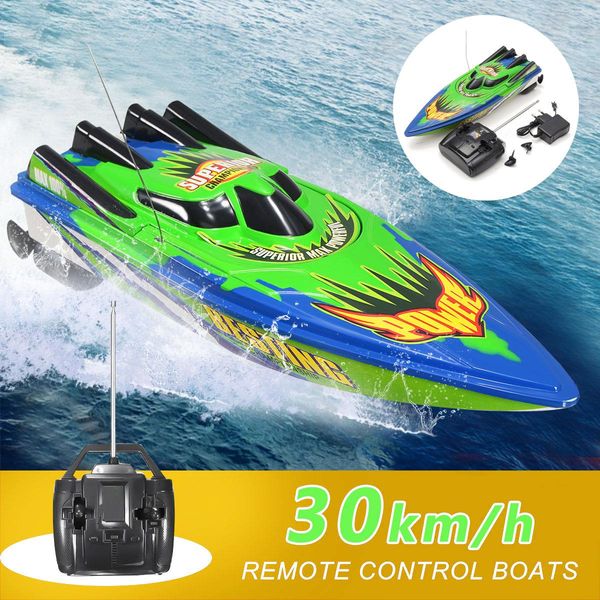 

30km/h high speed rc boat radio remote control dual motor boat summer water splashing electric motor boat children's toy gift