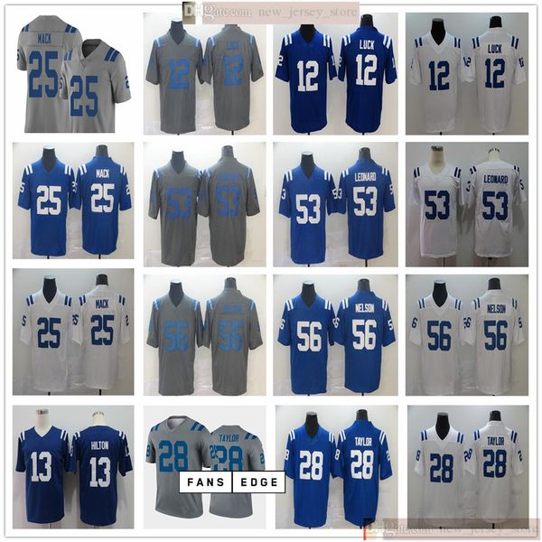 

ncaa football 56 quenton nelson 53 darius leonard 25 marlon mack 28 jonathan taylor 12 andrew luck 13 ty hilton jerseys men women kids, Black;red