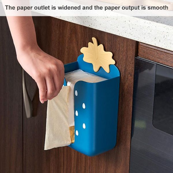

tissue boxes & napkins wall-mounted box self-adhesive garbage storage organizer toilet paper holder container1