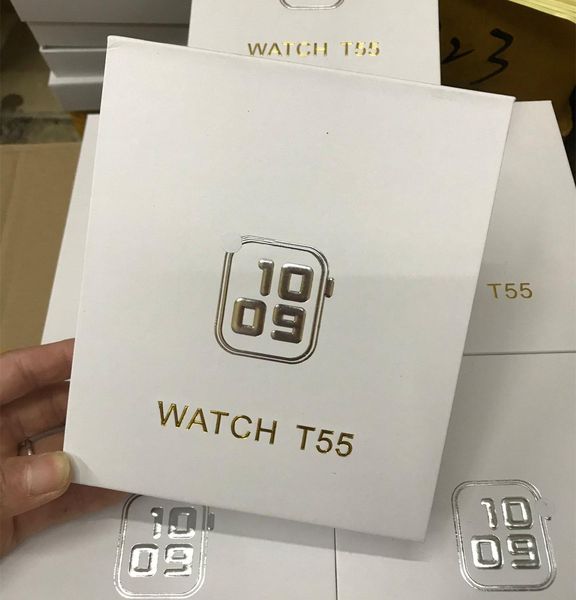 

smart watch t55 bluetooth call wrist smart watch heart rate monitor fitness track sleep tracker bpm app control for samsung pk w26 t500