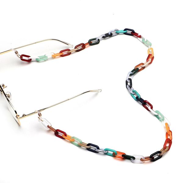 

16 colors acrylic sunglasses chain women fashion eyeglass leopard reading glasses chains eyewears cord holder neck strap lanyard h jllewi