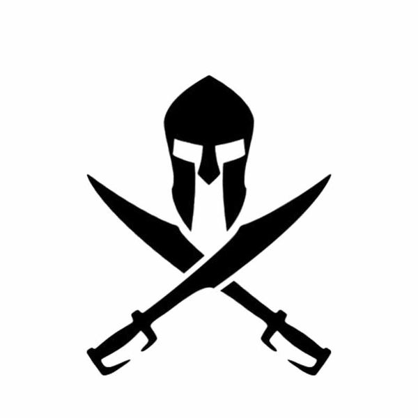 

10.6cm*13cm molon labe vinyl decal car sticker crossed spartan sword black silver c10-01015