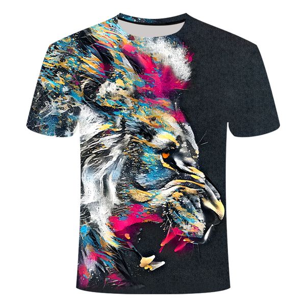 

animal lion camiseta 3d tiger 3d print shirts comics plus size humor men clothing