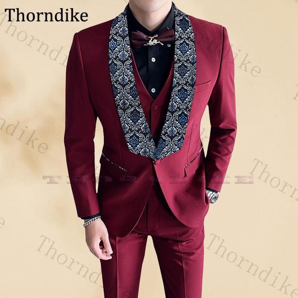 

thorndike men's wedding dress suit shawl lapel single breasted male party prom tuxedos custom made groomsmen suits autumn suit, White;black