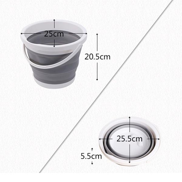 

5/10 l foldable bucket car wash bucket outdoor fishing round bathroom kitchen bucket large capacity fishing cami jllwvv