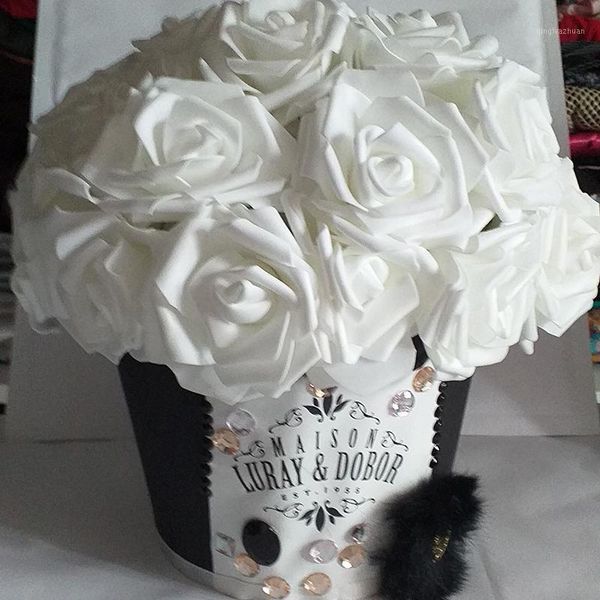 

25pcs artificial rose flowers wedding decoration pe foam fake rose flower bouquet valentine's day baby shower party decoration1