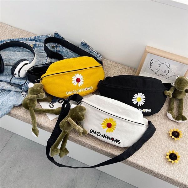 

tide brand chest bag canvas shoulder bag sports backpack female small shoulder student waist messenger