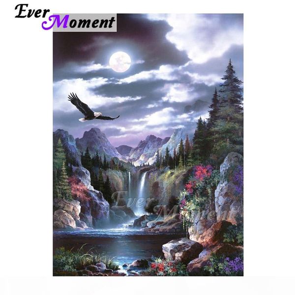 

wholesale diamond painting landscape waterfall eagle full square drill picture of rhinestone diamond embroidery 3f1724