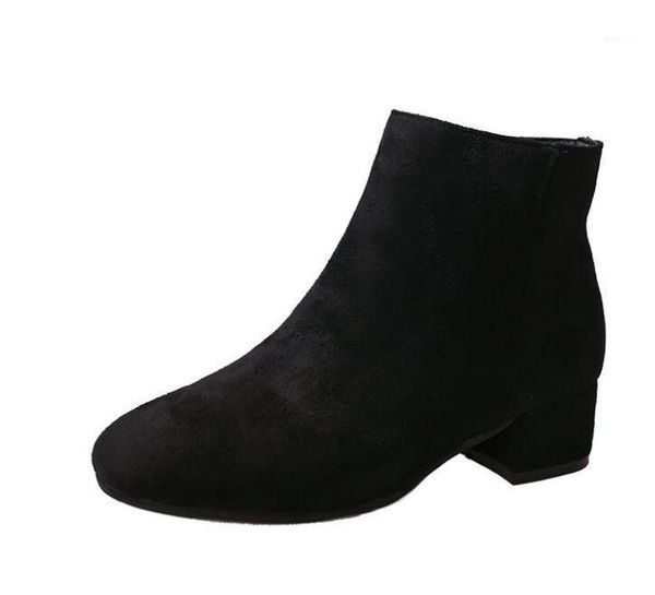 

boots women breathable elegant fashion flock warm shose cancise pumps winter soft and comfortable wedges casual boots1, Black