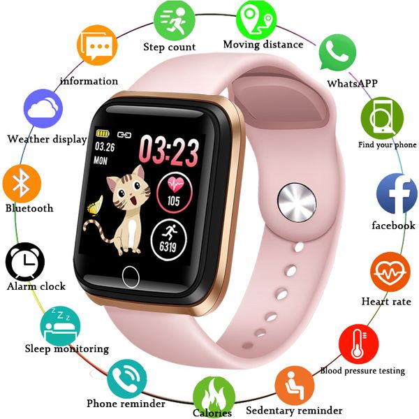 

smart watch for women sports smart bracelet ip67 waterproof watch pedometer heart rate monitor led color screen smart watch for android ios, Slivery;brown