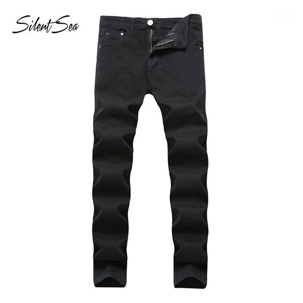 

silentsea men's spring straight denim jeans mens casual men long pants trousers classical jean brand men1, Blue