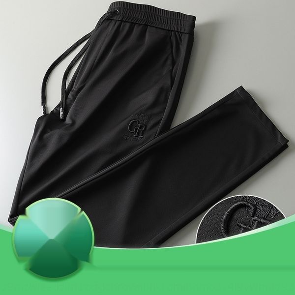 

лето 2020 ультра тонкого шелка льда свободные спортивные сетки повседневных случайные эластичные штаны упругой и дышащая прямые брюки для му, Blue