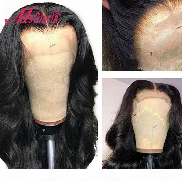 

t part lace front wig natural color 150% density body wave human hair wigs for women brazilian remy hair wigs human, Black;brown